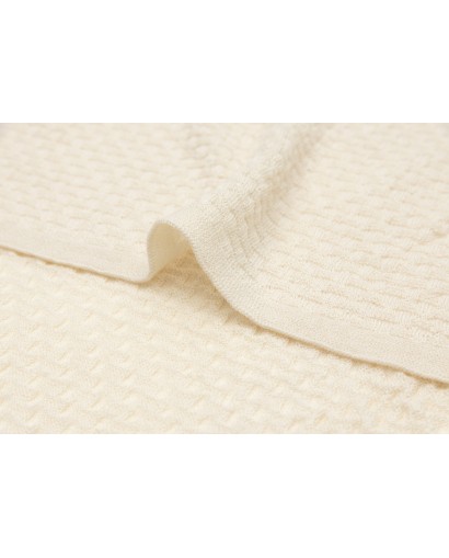 Couverture maille beige