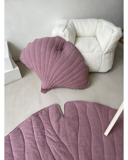 Coussin feuille Rose